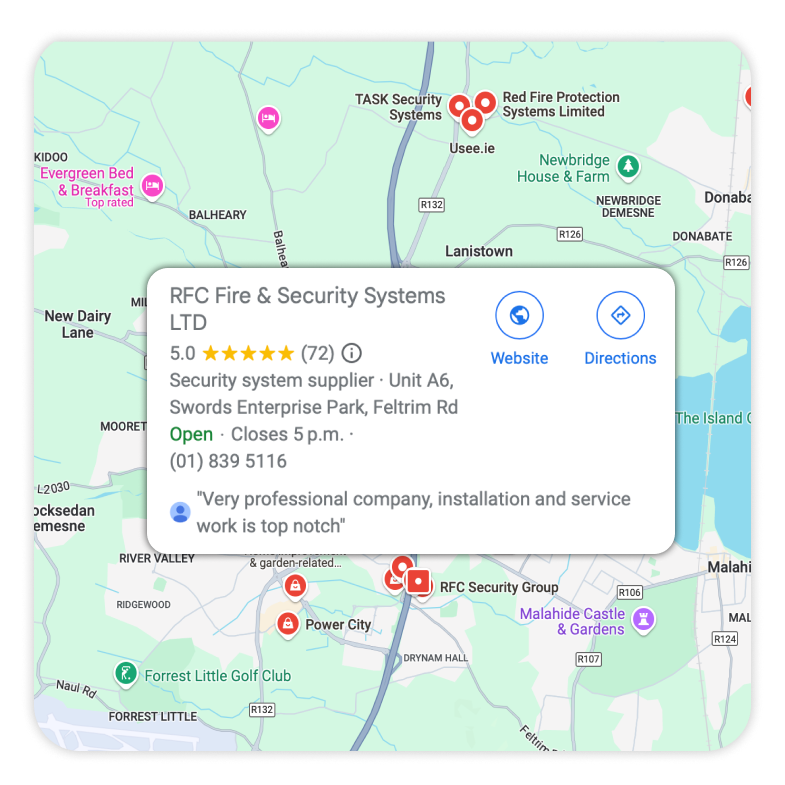 RFC Fire & Security Systems GMB Profile RFC Fire & Security Systems GMB Profile